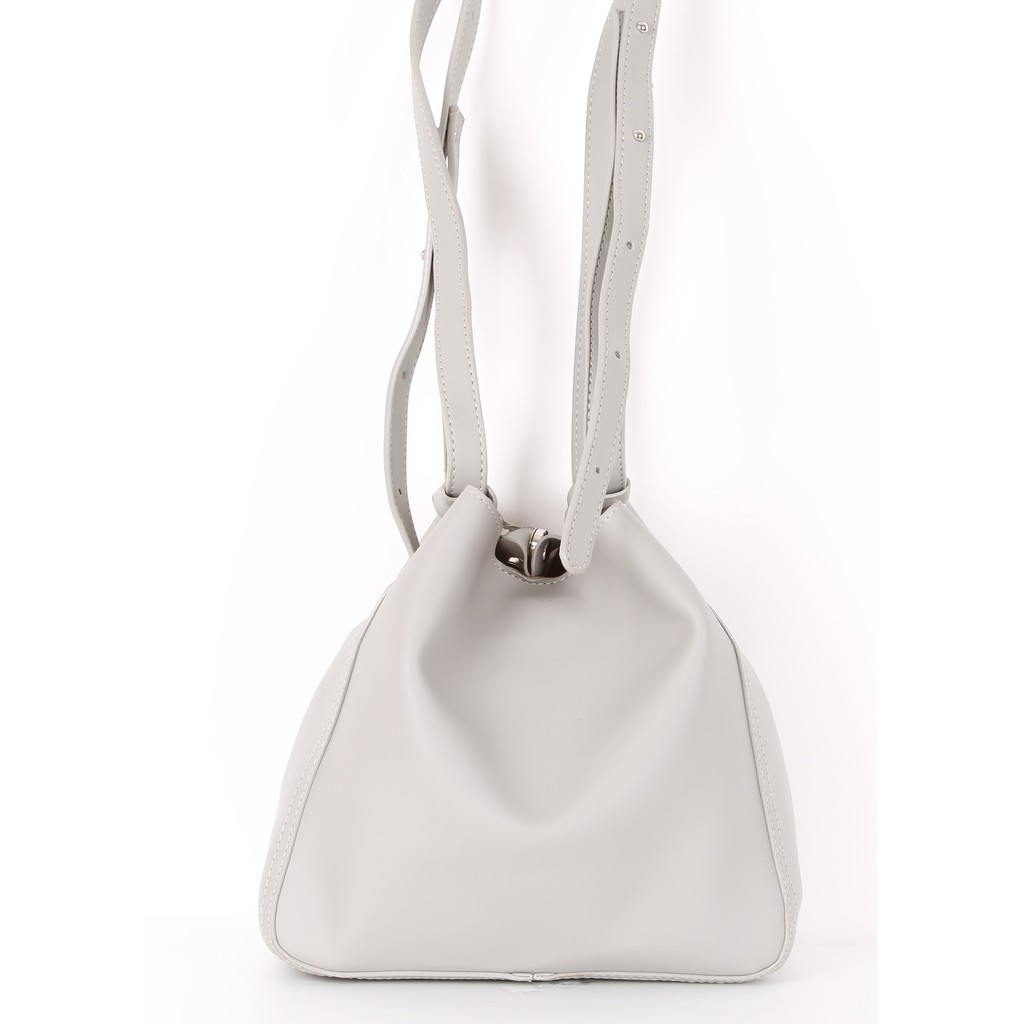 Jols Bags Tas Kantor Wanita Model Serut Bahan Kulit Jeruk