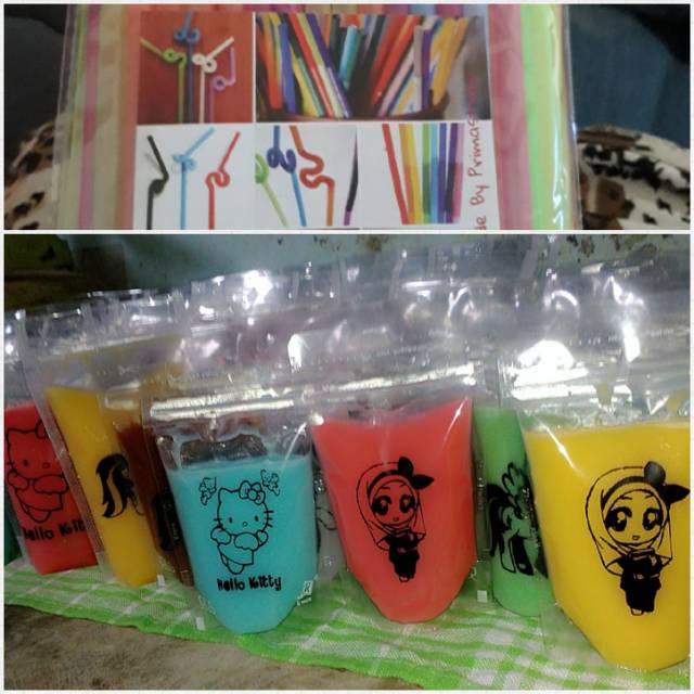 Paket PLASTIK + sedotan ulir kpack