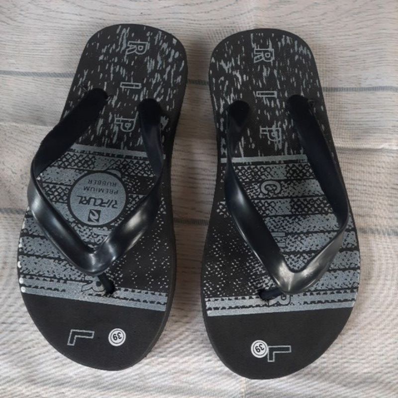 SANDAL JEPIT PRIA MOTIF RCL GARIS-GARIS