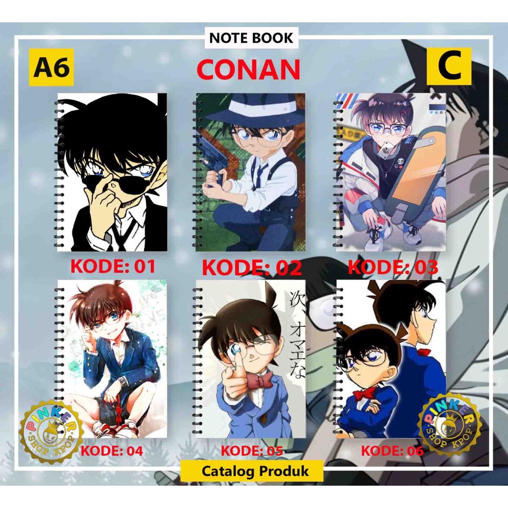 

Note/Notebook detective conan versi 3 A6 ISI 50 LEMBAR BUKU/notes