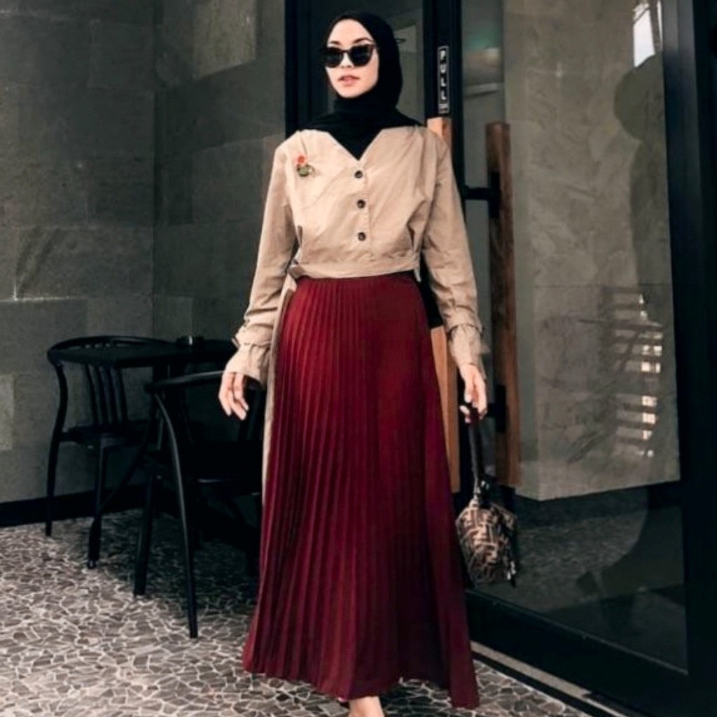 Rok Plisket Premium | Rok Wanita | Bawahan Wanita-4