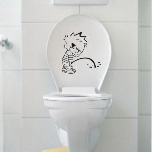 Wall Sticker / Stiker Dinding / Kaca Motif Anak Nakal Pipis Sembarangan