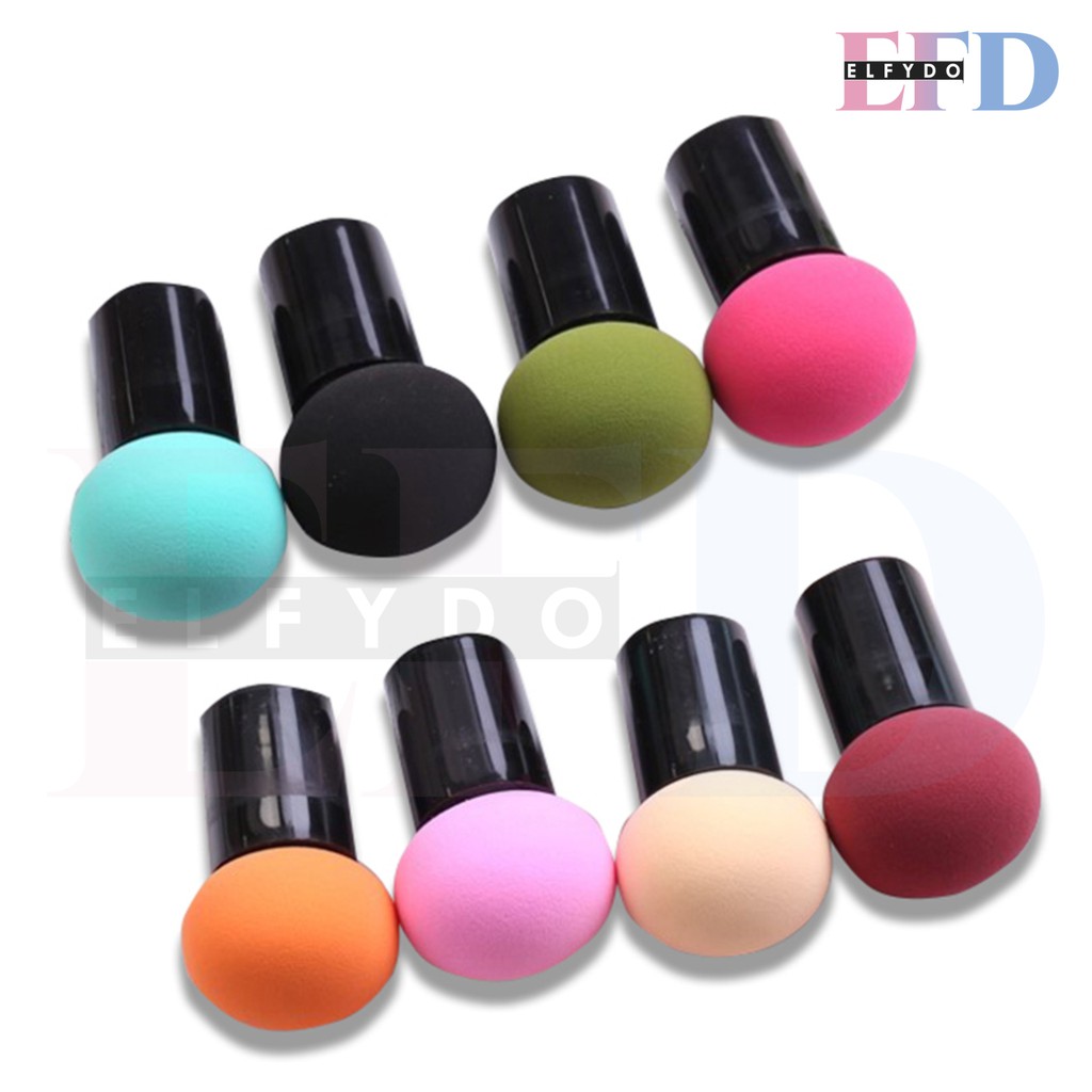 ELFYDO HL0070 Spons Make Up Jamur Sponge Gagang Beauty Blender