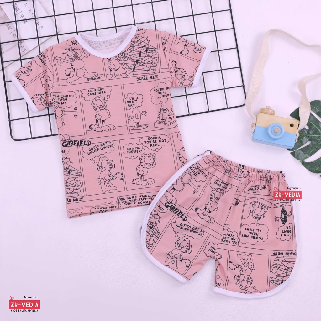 [MOTIF] Set Chuba Chups uk Bayi - 3 Tahun / PREMIUM Baju Baby Perempuan Pendek Setelan Tidur Adem List