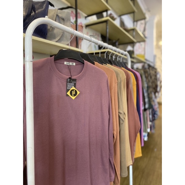 GS - KAOS RIB PREMIUM LENGAN PANJANG || BAJU RAJUT WANITA BERLABEL H&M || BAJU FORMAL WANITA || SWEA