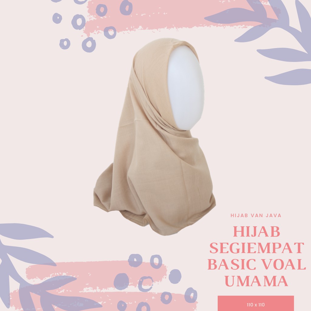 Jilbab Kerudung Segi Empat Basic Voal Polos Umama Original | Shopee Indonesia