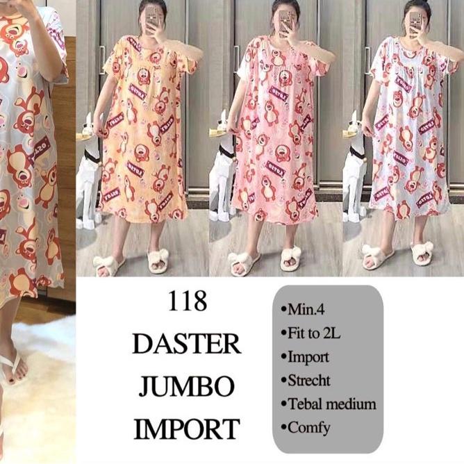 ✸ Daster Jumbo Bahan Kaos Xxl Hamil / Grosir babydoll LD 130 140 ☜