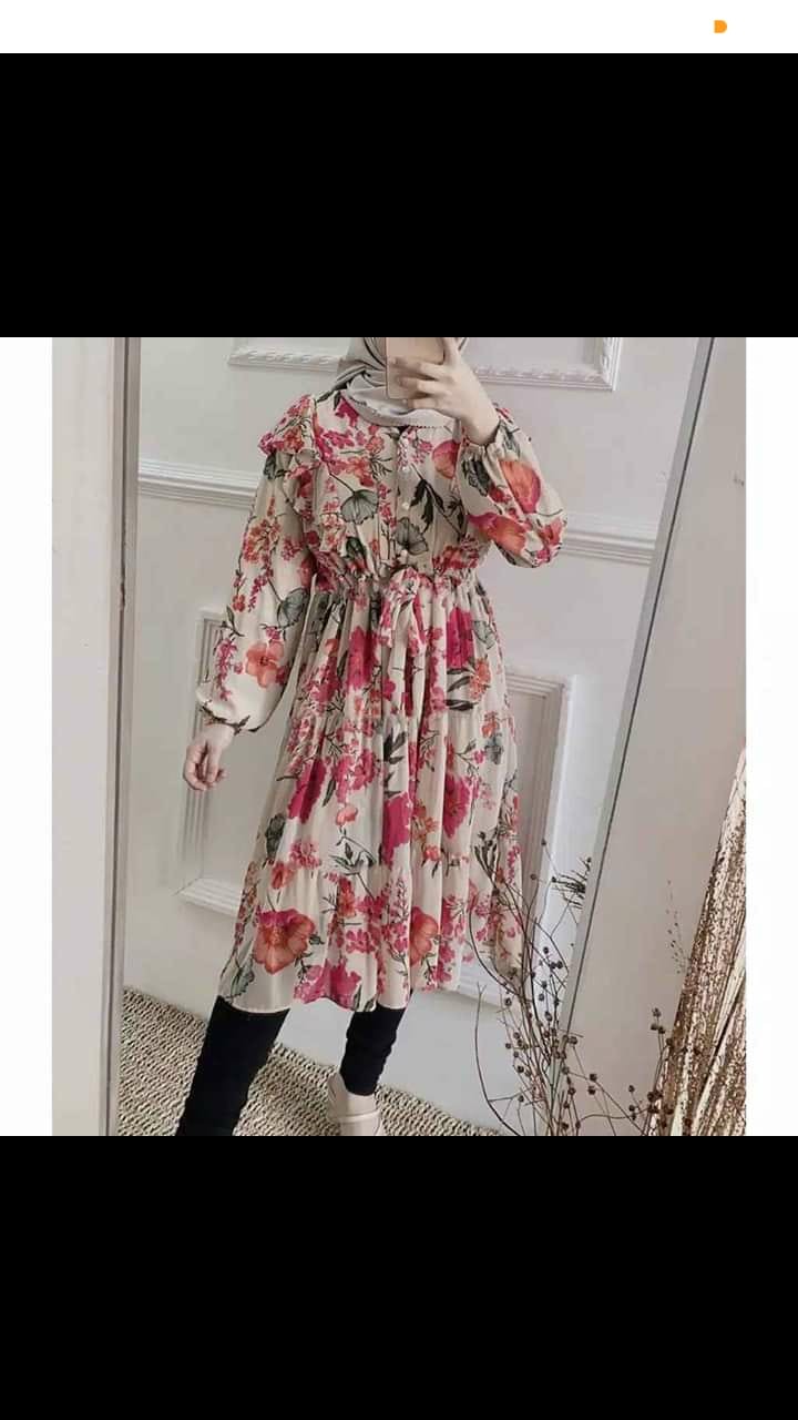 Gamis Sultan Arsy Maxi Abg Cantik Batik Muslim Karet Kerut Mayung Grosir Murah Seri Motif Syahrini