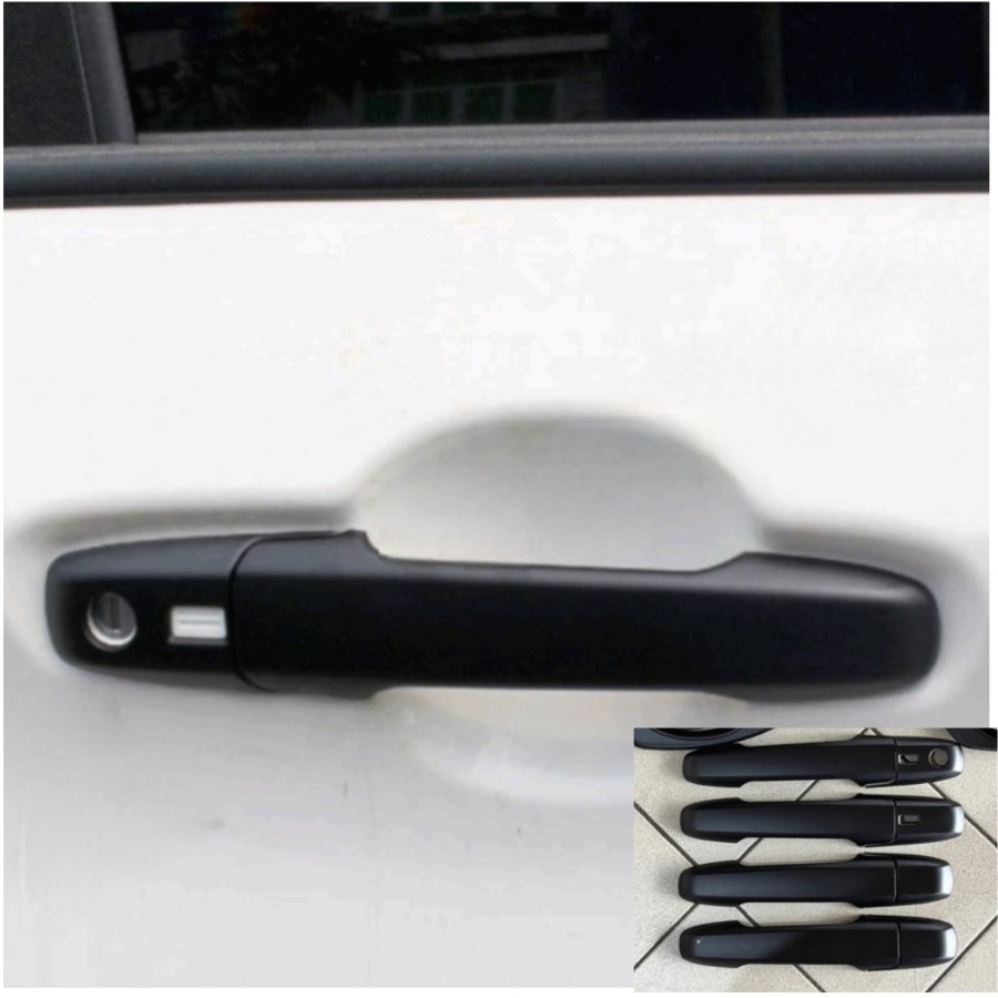 Cover Handle Pegangan Pintu Mobil Avanza Xenia Veloz 2022 Hitam Doff Variasi