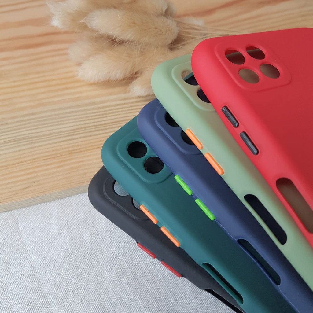 SOFTCASE MACARON XIAOMI NOTE 10 10PRO 5A 6PRO 7 8 8PRO 9 9PRO POCOM3 REDMI 8 9 9A 9C NOTE 11 11 PRO XIAOMI 11T CLEAR BUTTON