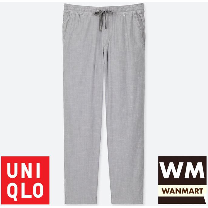 Pengiriman Cepat UNIQLO Men Pants Celana Ankle Rileks Pria Gray CUCI GUDANG