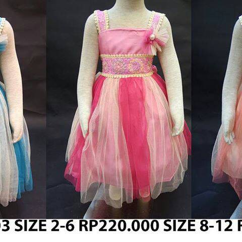 gaun pesta anak 2-12 tahun