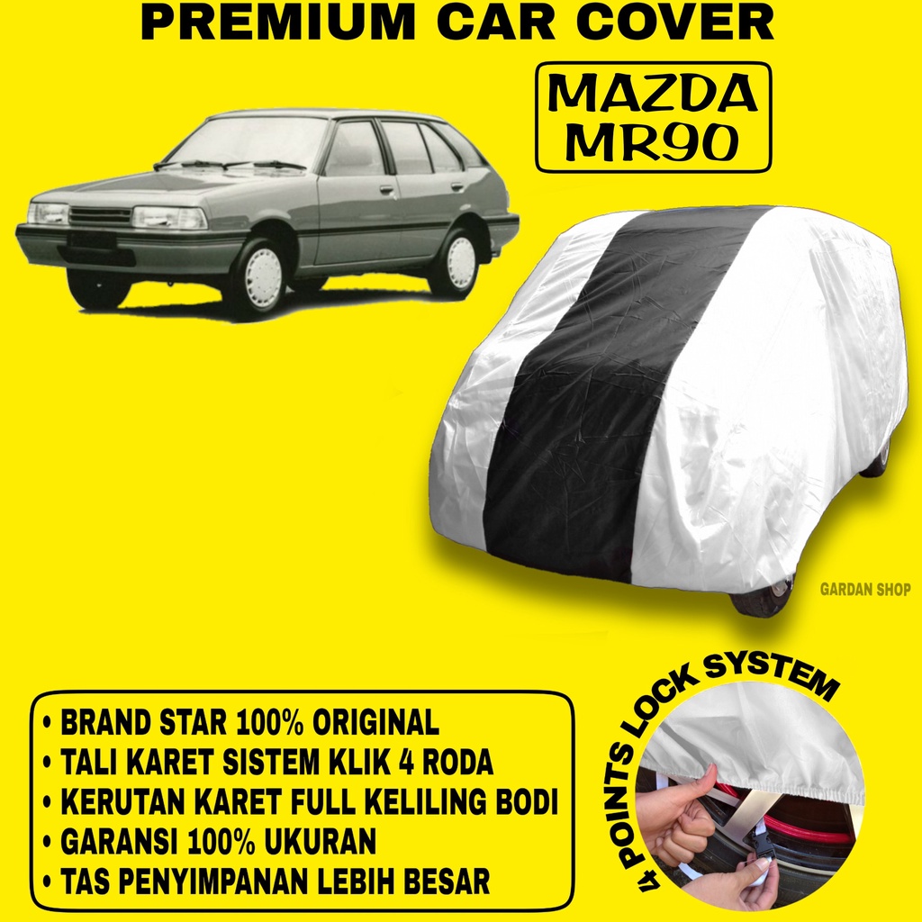 Body Cover MAZDA MR90 SILVER HITAM Penutup Bodi Mobil Mazda Mr90 Waterproof PREMIUM