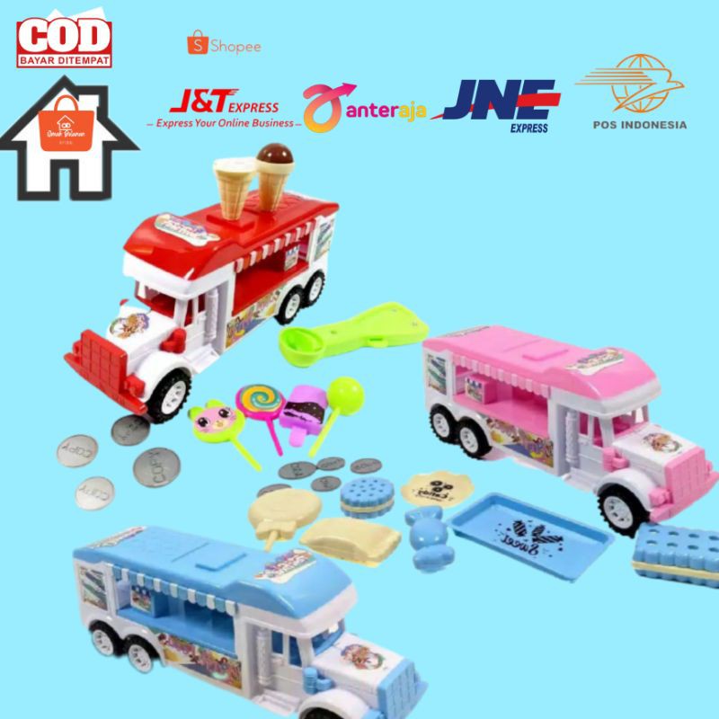 OMAH DOLANAN_MAINAN ANAK MOBIL MOBILAN/MOBIL CANDY &ICE CREAM LI10 LI12/MAINAN MOBIL LAPAK