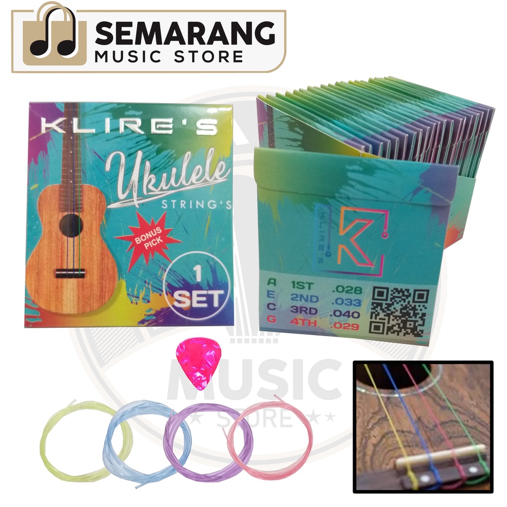 ORIGINAL!!! Senar Klire's Ukulele Kentrung Murah Bonus Pick 1 Set