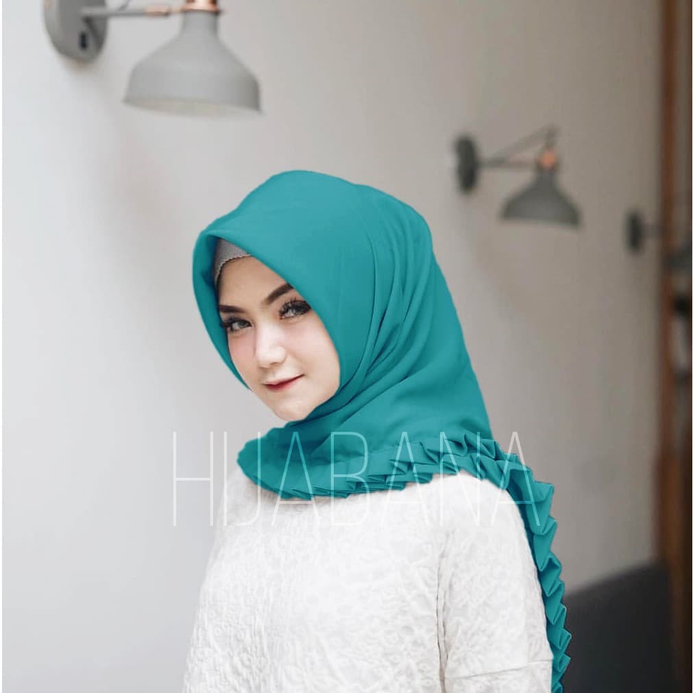 Jilbab Instan Kerudung Instan Segitiga Segiempat Kania Rempel gerigi