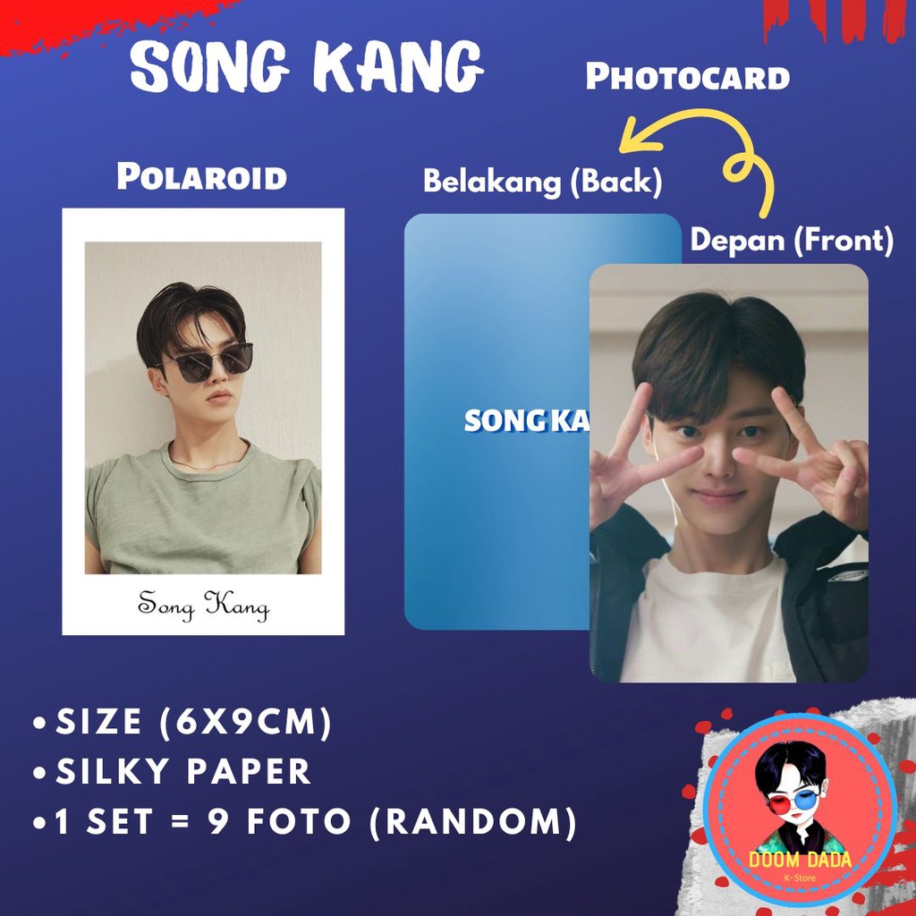 Polaroid SONG KANG Aktor Korea / Photocard SONG KANG