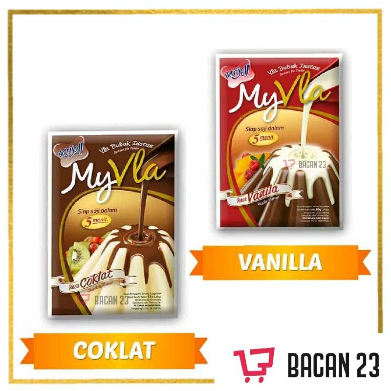 Nutrijell My Vla (Coklat 63gr - Vanila 60gr) / Bacan 23 - Bacan23