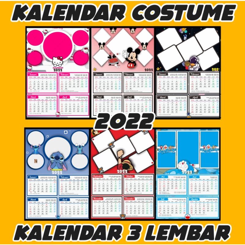 

Kalender 2022 costume karakter