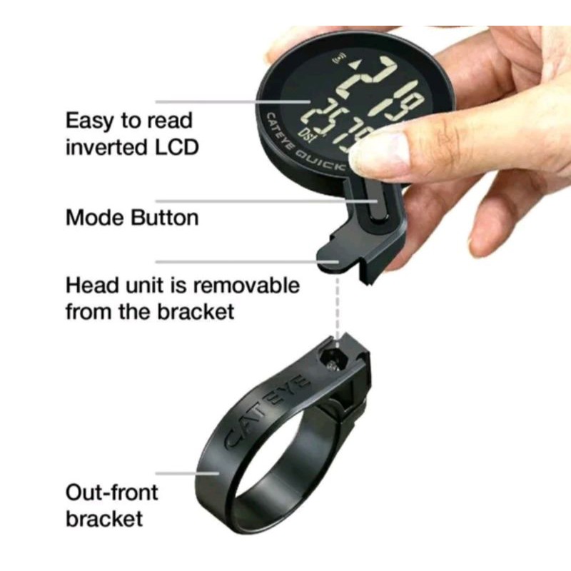 Speedometer sepeda cat eye CC-RS100W. Quick wireless