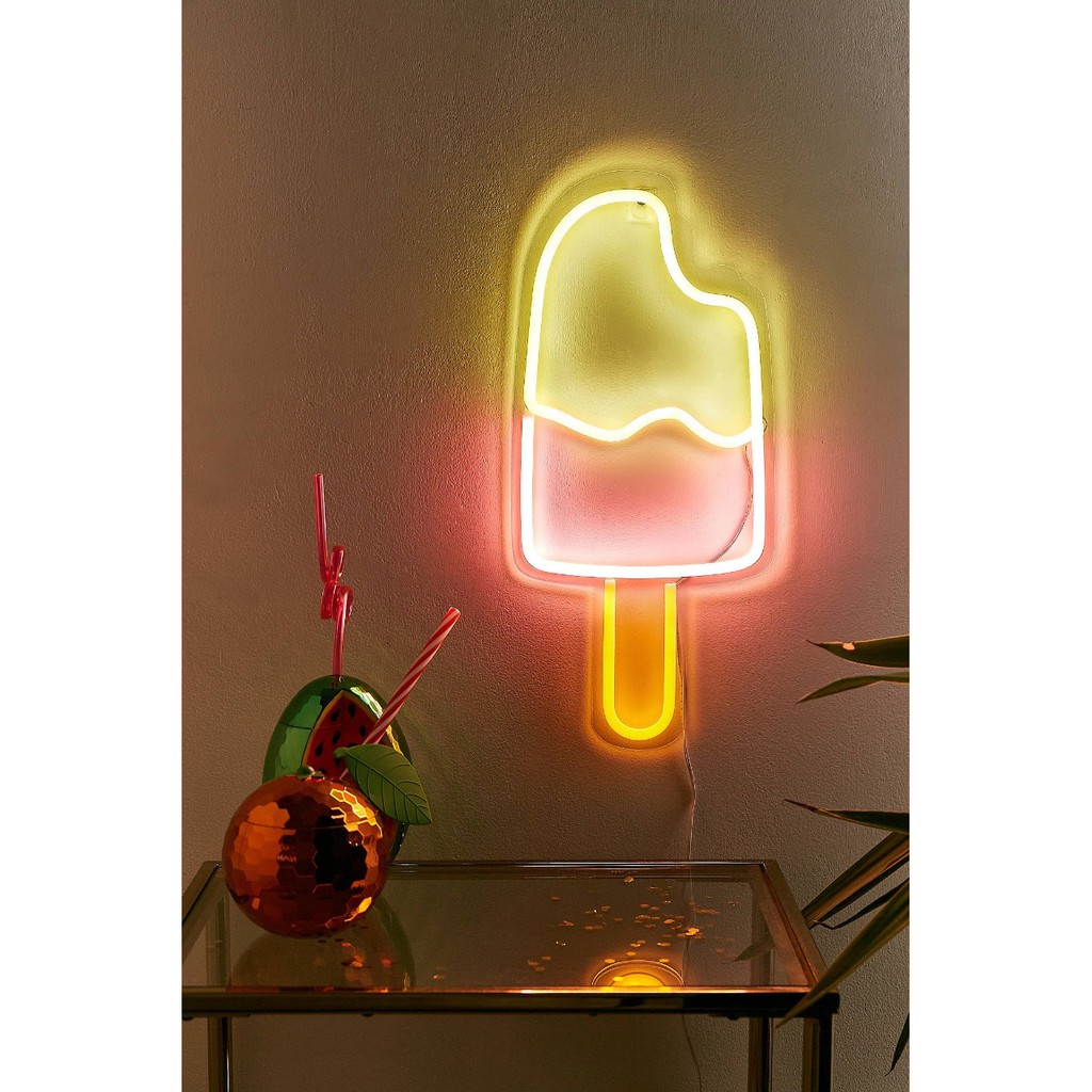 Lampu Neon Led Lampu Neon Flex Lampu Hias Neon Sign Kamar Aesthetic Bentuk Ice Cream Untuk Dekorasi