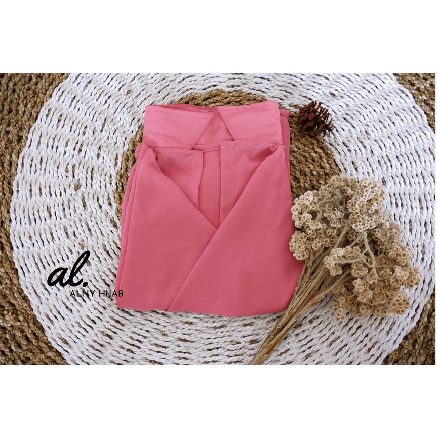 Alny Hijab - CARDIGAN YOLA BATWING BASIC OUTER ATASAN WANITA-YOLA DUSTY PINK