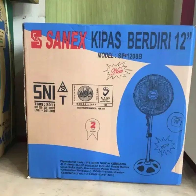 Sanex Kipas Angin Berdiri 12 Inch Besi / Stand Fan 12&quot; SF-1208B