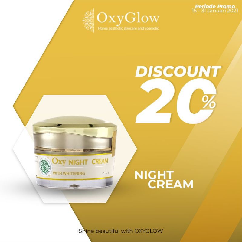 NIGHT CREAM/ KRIM MALAM OXY GLOW ORIGINAL