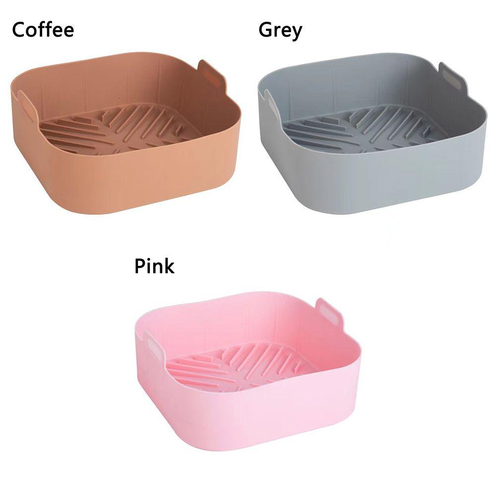 Solighter Square Silicone Pot Soft Cooking Reusable Pizza Plate Baking Basket