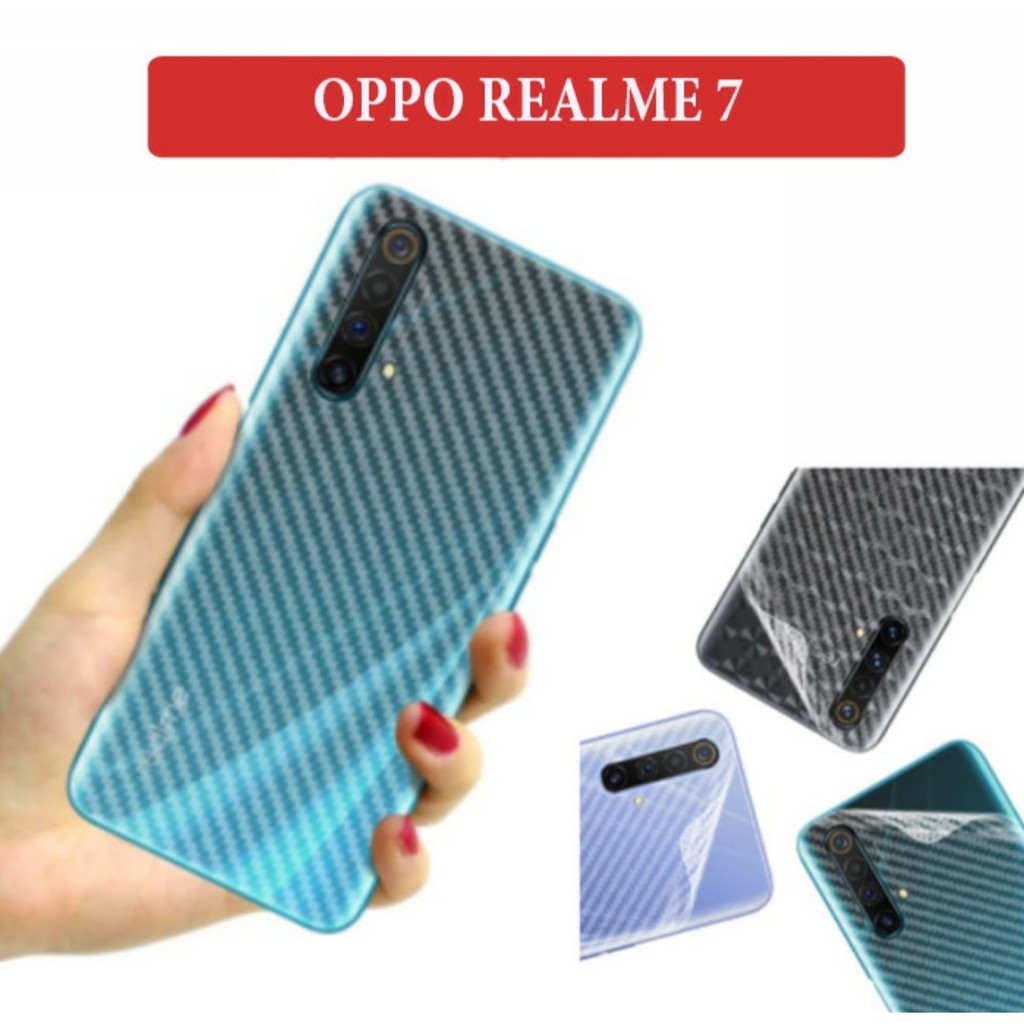 carbon fiber back screen guard antigores BELAKANG Realme 5 5i 6 7 PRO Narzo protector