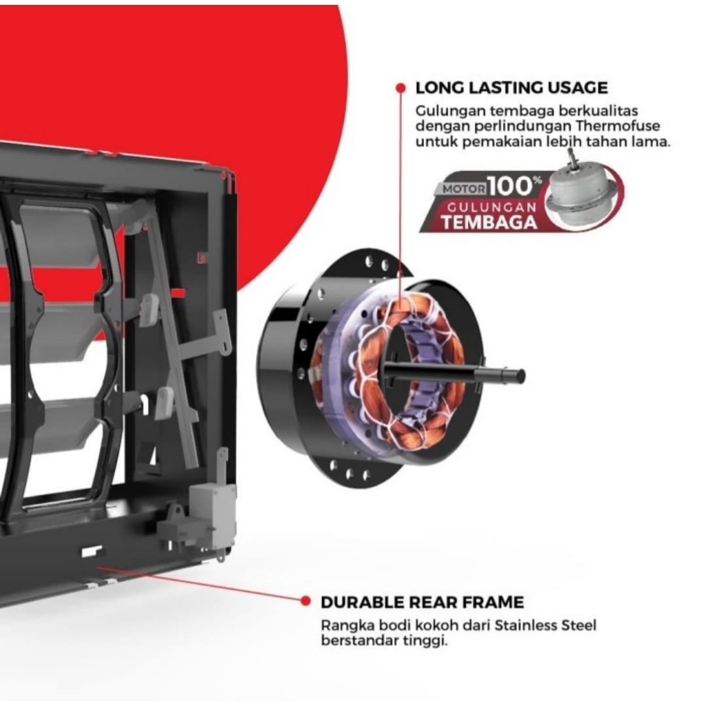 Exhaust Fan Maspion MV 200 NEX 8&quot; Wall Hexos Fan Dinding Ventilasi Hexos Fan Maspion MV-200 NEX 8 Inch