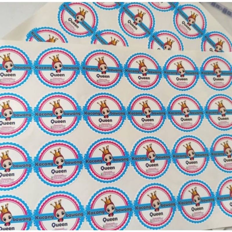 

Stiker Label Kemasan Sticker Label A3 stiker chromo cutting (ISI 3LEMBAR) bahan VINYL