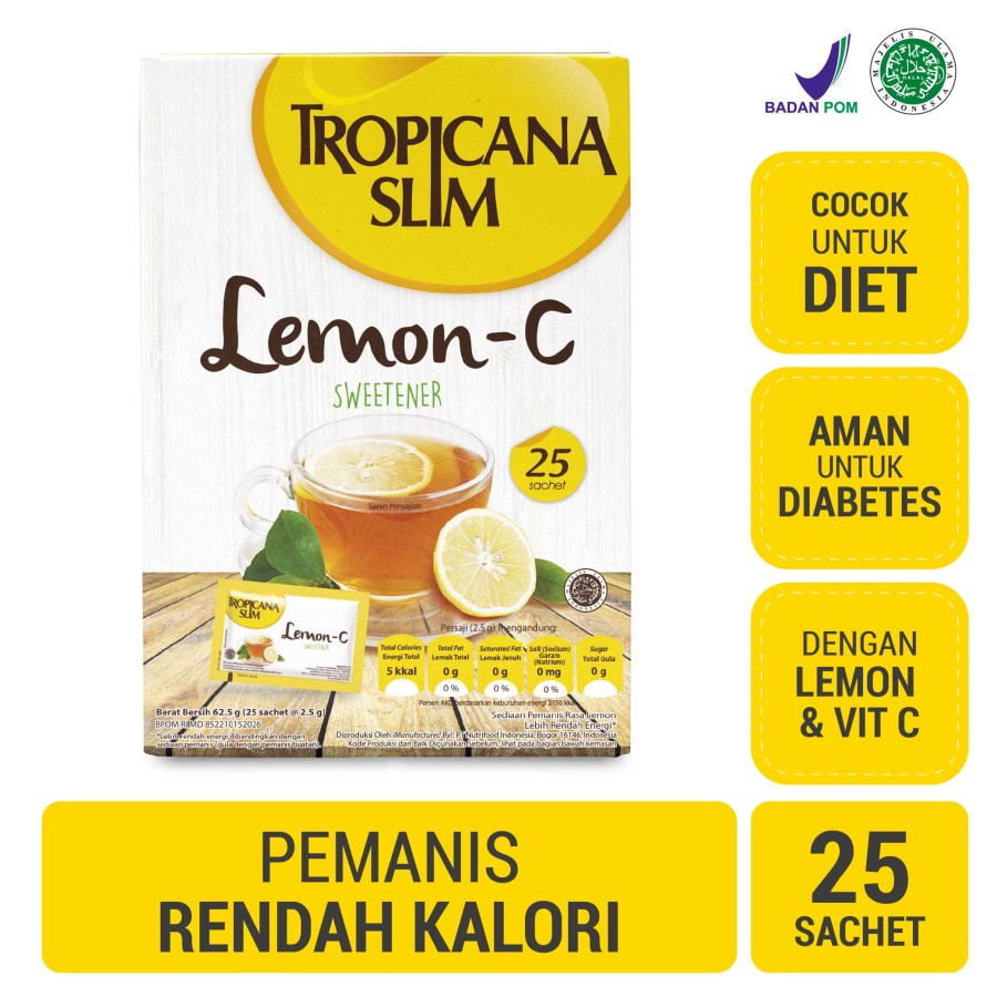 Tropicana Slim Sweetener Lemon C 25 Sachet