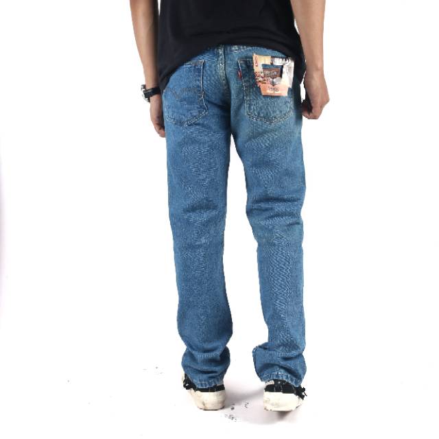 Celana cowok jeans standar