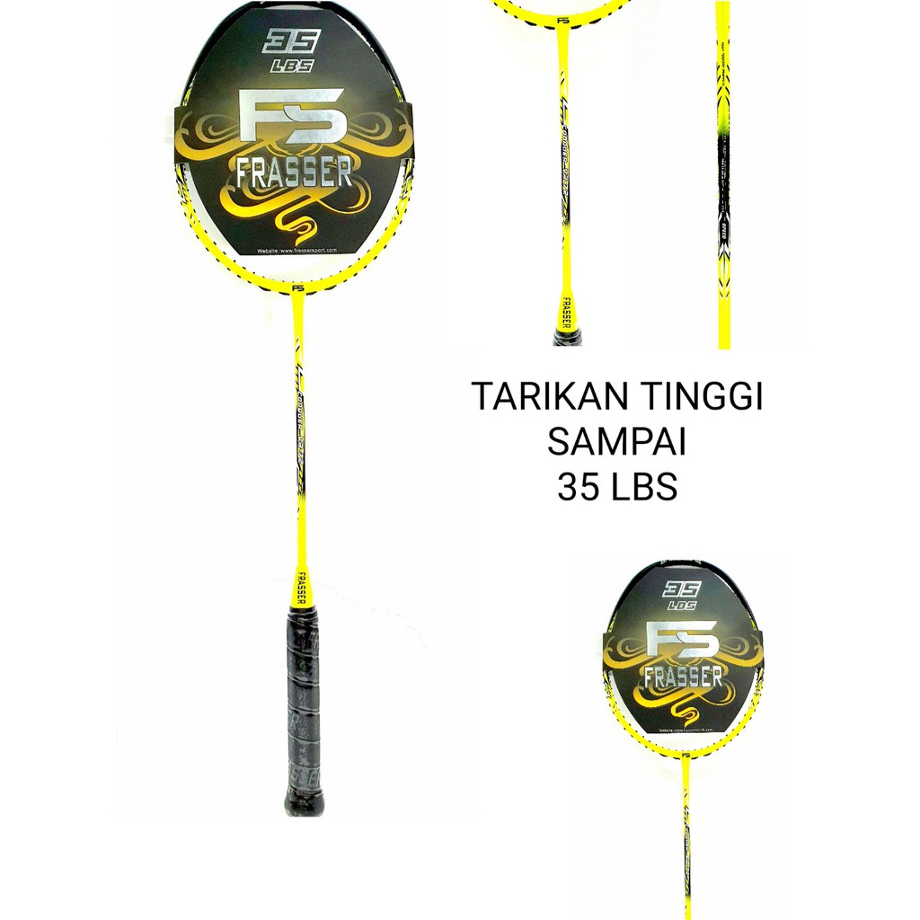 raket badminton frasser bulutangkis conquer VR-72 35LBS stabilo black