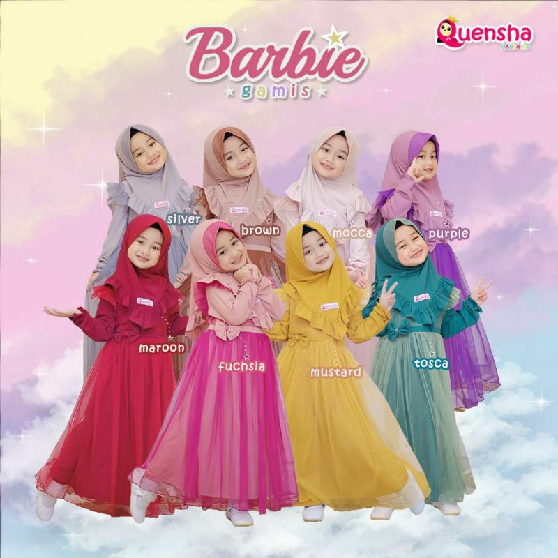 GAMIS ANAK MURAH/GAMIS BARBIE TUTU ANAK ORIGINAL BY QUENSHA BABY KIDS