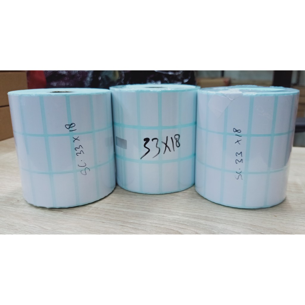 LABEL BARCODE SEMICOTED 33 X 18 | 33X/18 | 3 LINE / C1 INCH / 8000PCS