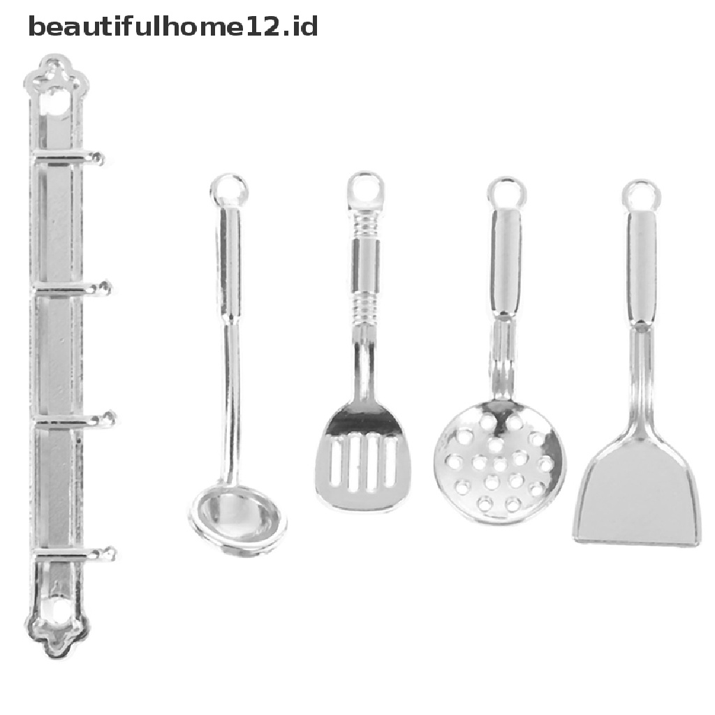 【beautifulhome12.id】 5Pcs/set 1:12 Kitchen Dollhouse Miniature Cookware Tools Dollhouse Accessories .