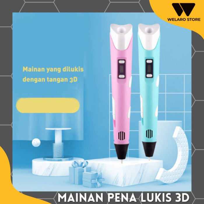 

Pena 3D Lukis 3 Dimensi 3D Stereoscopic Printing Pen