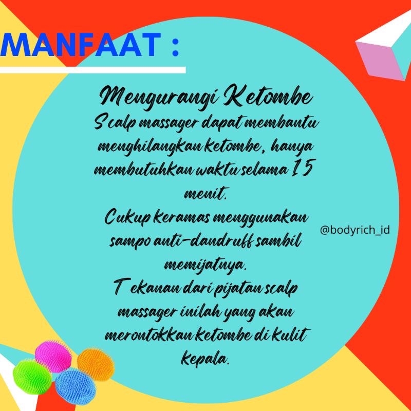 SISIR KERAMAS Head Scalp Hair Massager Sisir Salon Sikat Rambut Pijat Kepala Anti Ketombe