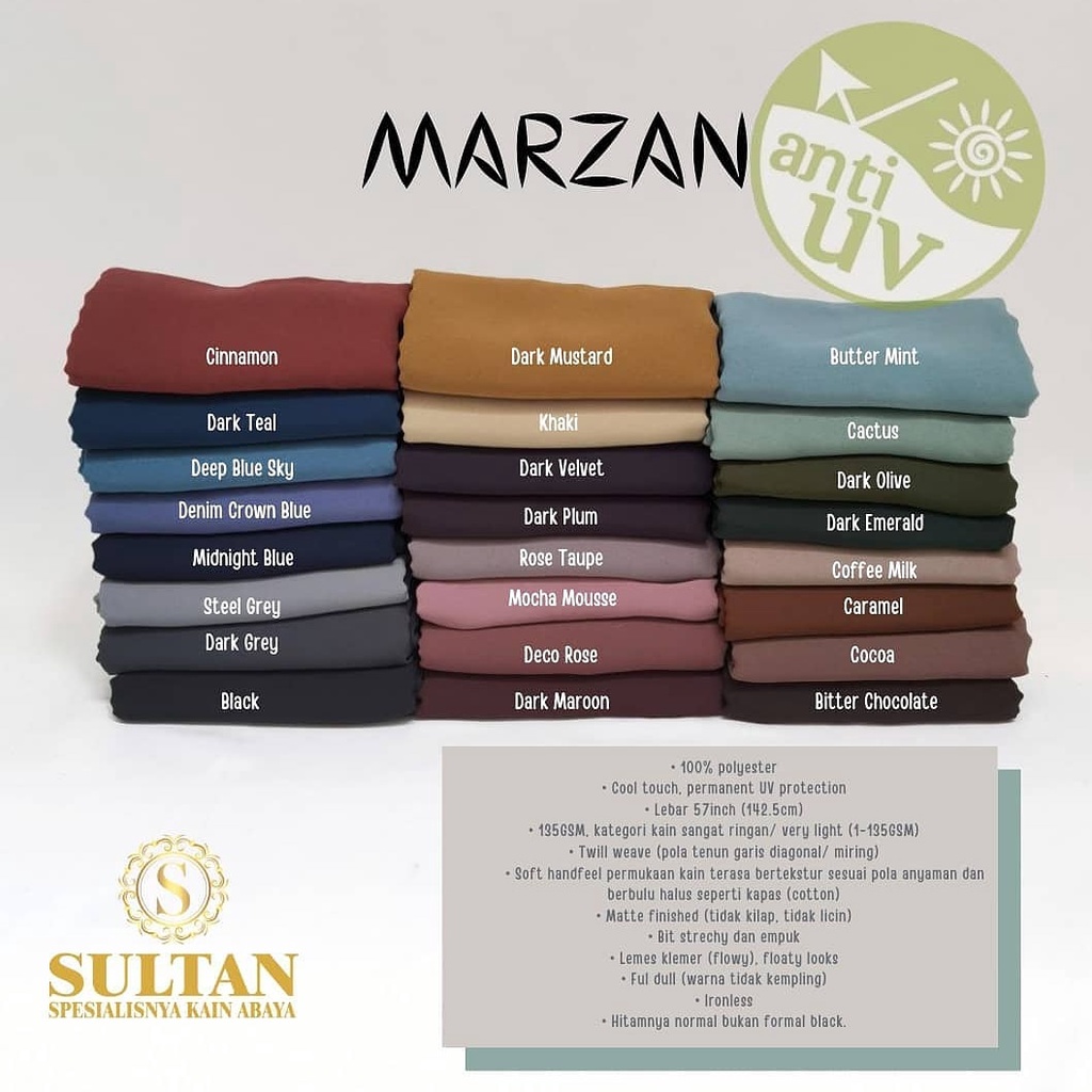 Kain Sultan Mazen (Marzan) anti UV