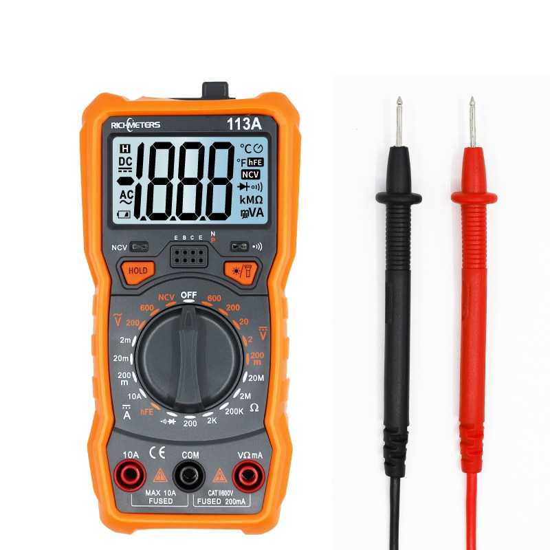 RICHMETERS Pocket Size Digital Multimeter AC/DC Voltage Tester RM113A