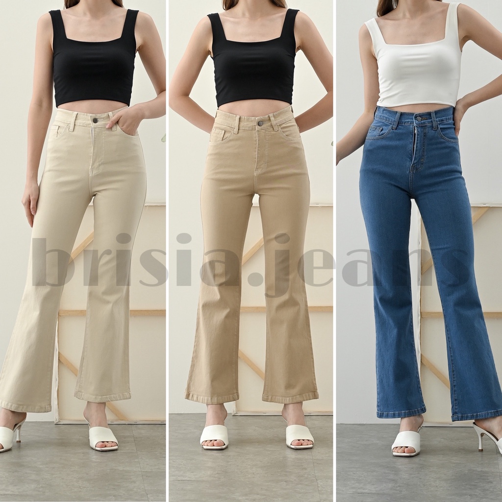 [SIZE 27-34] MINA Cutbray Jeans (Highwaist) - 3 WARNA - SERIES 2