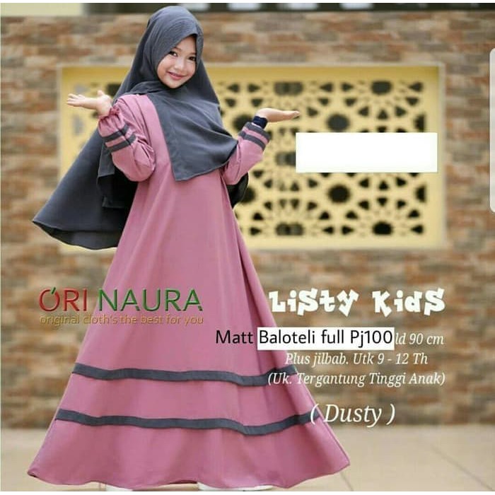 Baju Pakaian Seragam Gamis Anak Listy Syari Kids Cr Fit To 8 Sd 10 Thn Maron Untuk Mengaji Sekolah Shopee Indonesia