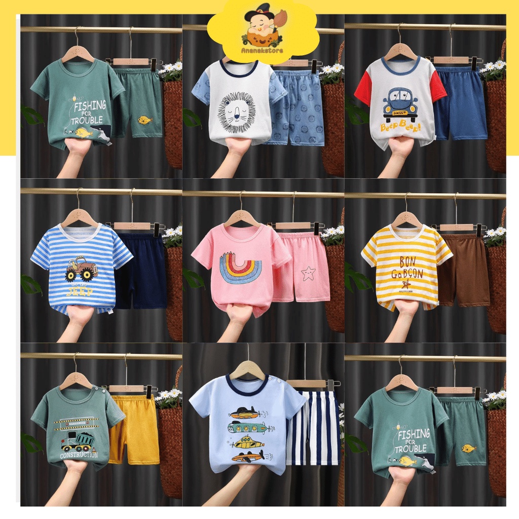 Setelan bayi / pakaian Anak Setelan pendek Anak 0-2 tahun / Setelan Anak Setelan bayi Baju bayi Setelan bayi kembar Setelan pendek UNISEX