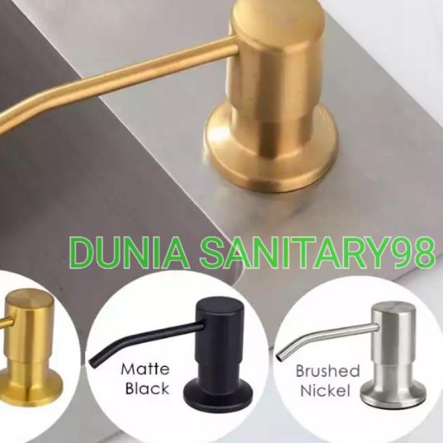 ➢ Soap dispenser Wastafel Kitchen sink Tempat sabun Bak cuci piring kepala stainless Gold Black Hita