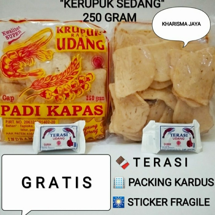 

SALE KRUPUK UDANG PADI KAPAS SUPER 250gram