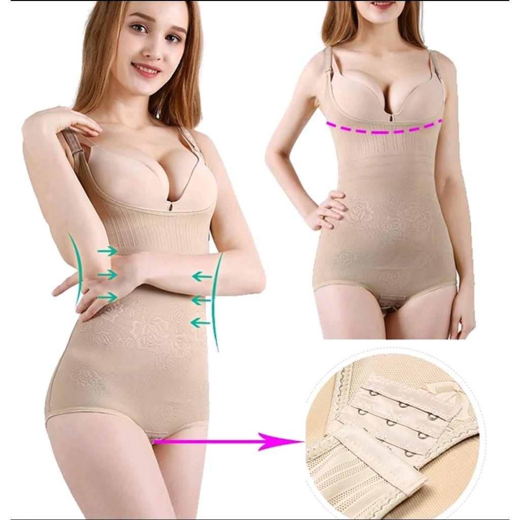 BODY SHAPER KORSET SLIMMING SUIT FULL BODY ORIGINAL MENGECILKAN PERUT PINGGANG