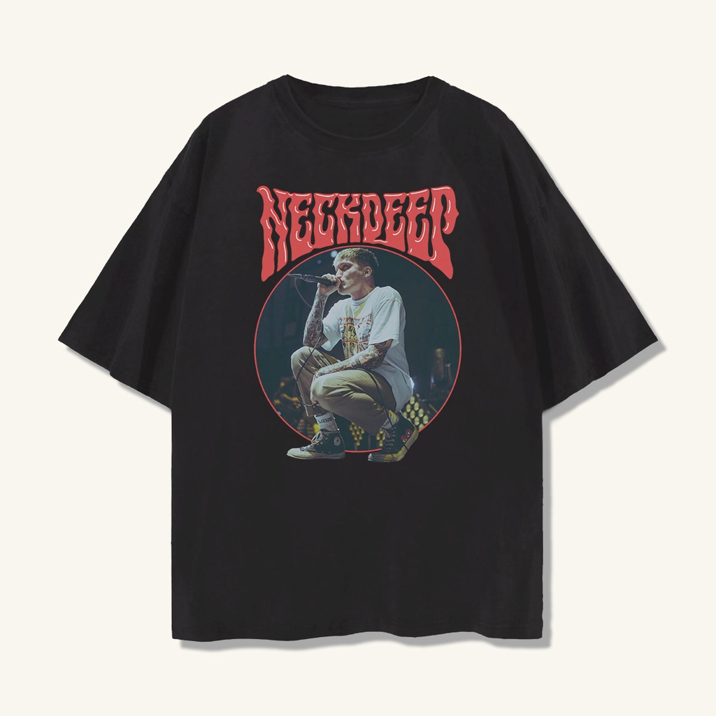 Ready Stock - Kaos Neckdeep Homage Vintage Oversize Tee - T shirt Neck deep Oversized