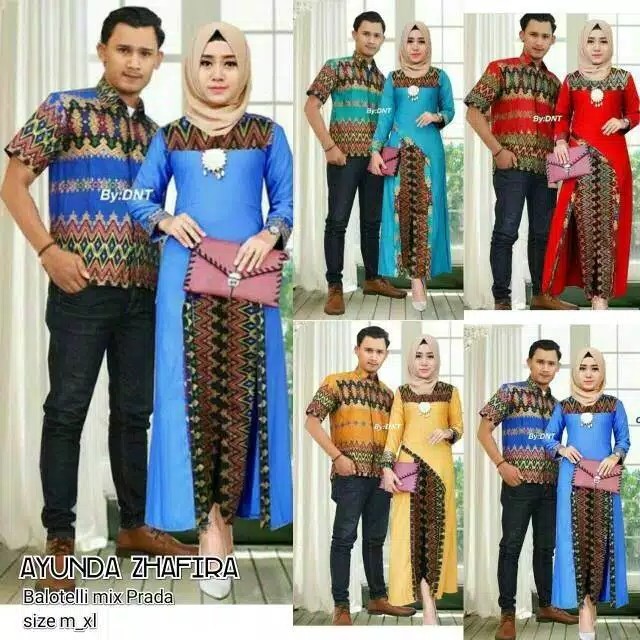 (ready Ank)  Couple Batik Ayunda Zavira Etnic Motif Zumaira Srg 632 Azkana Sumber Rejeki